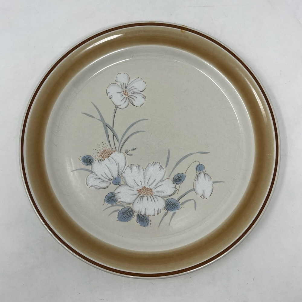 Vtg 80s Hearthside Water Colors Dinner Plate Stoneware Japan Dawn Floral 10.5"